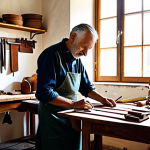 Home 9 Authentic Local Business**
"A fully clothed, professional artisan crafting handmade leather goods in a traditional Italian workshop. Modest clothing. The workshop is filled with tools and materials, sunlight streaming through the window. Perfect anatomy, correct proportions, natural pose. Safe for work, appropriate content, family-friendly, high quality photography."
**